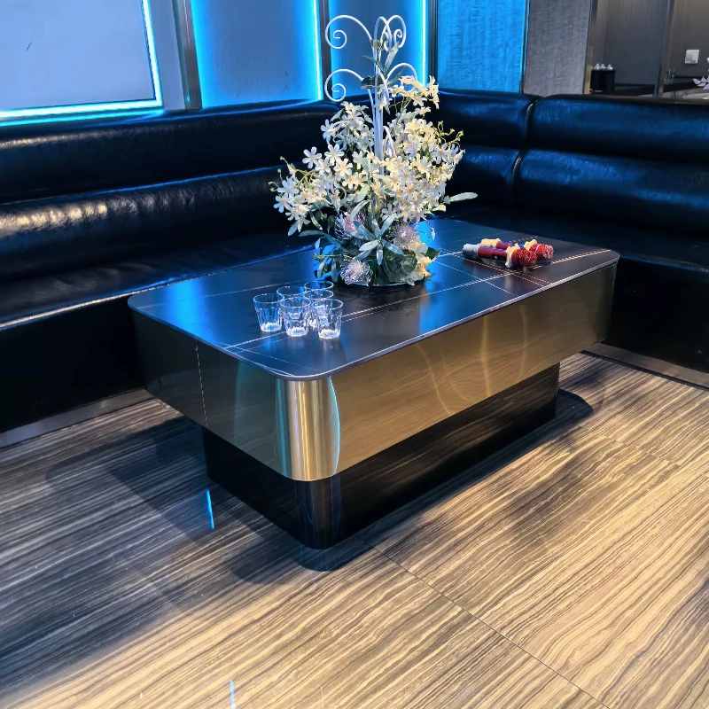 

Modern Style Bar Furniture Custom Commercial Nightclub Bar Cocktail Dance Disco Stainless Steel Marble Light Emitting Diode