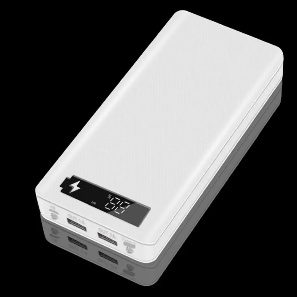 Portable Micro USB Type-C 18650 Battery Enclosure LCD DIY Mobile Power Bank Case Power Bank Portable Charger Box Digital Display