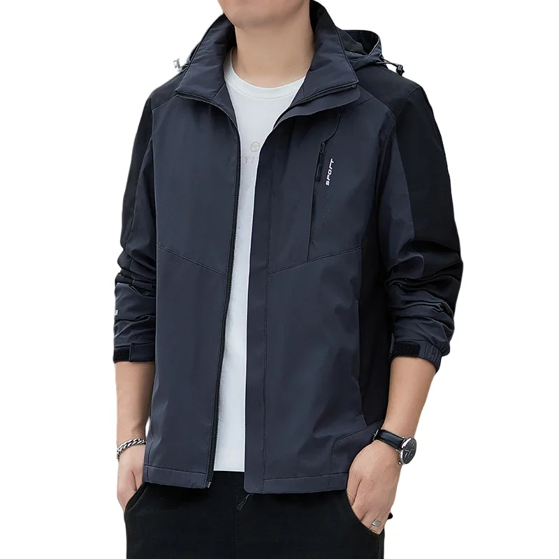 2025 الخريف الشتاء سترة واقية جاكيتات للرجال مقنعين رحلة ملابس عصرية المرقعة جودة عالية #5