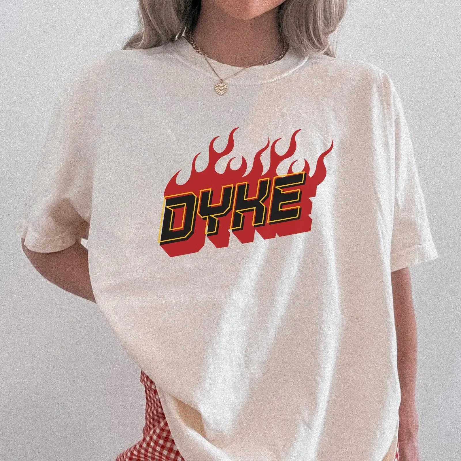 DYKE SHIRT Lesbian Pride T Hot Butch Big Energy Wlw Queer Masc vintage Washed Stylish fashion streetwear designer clothes
