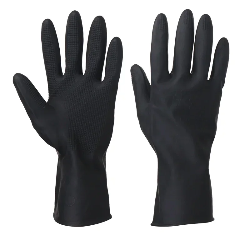 Gants en Caoutchouc pour Cheveux Tehonneur en Salon Noir, pour Perm Curling, Coiffure, Degré de Chaleur, Doigt, Étanche, isoto