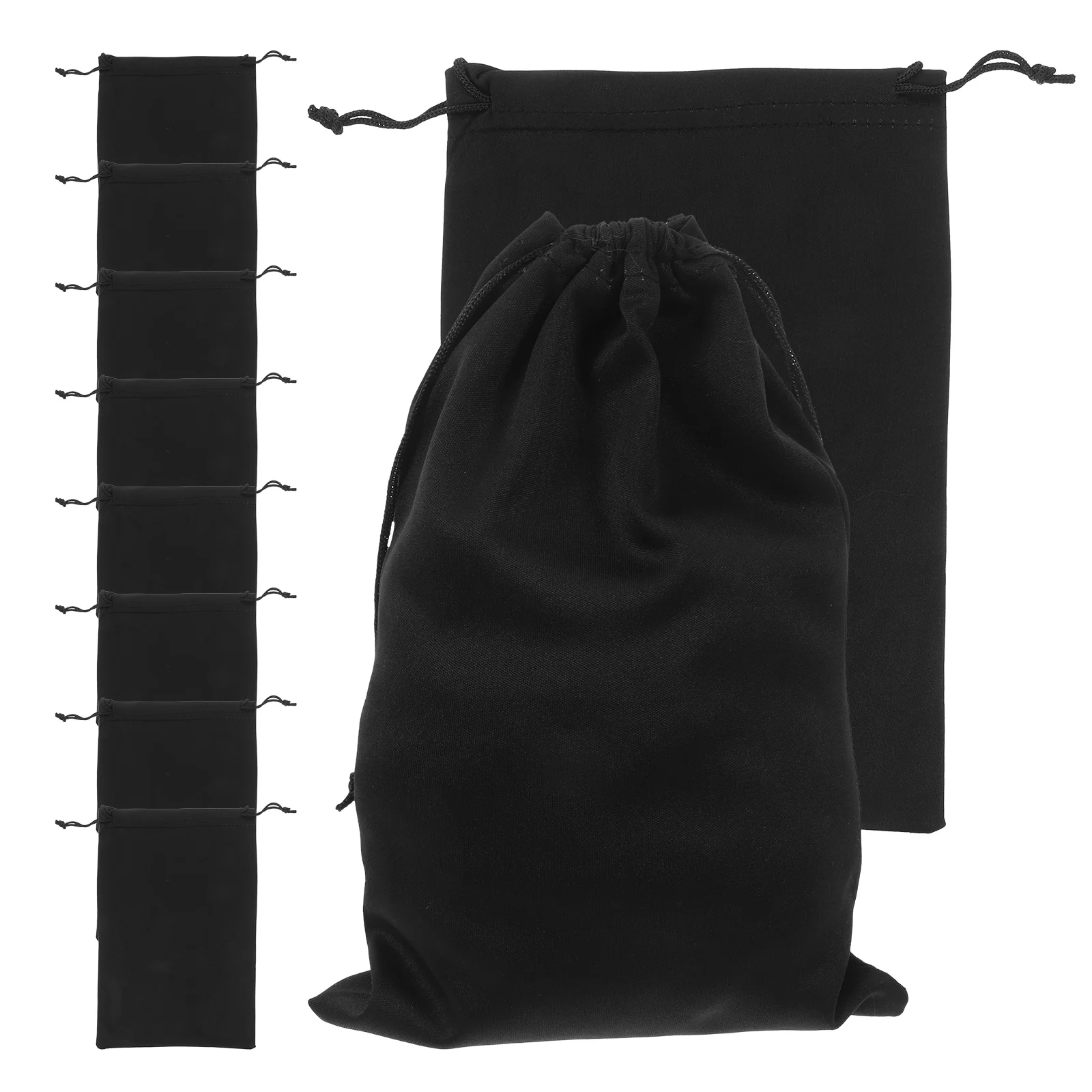 Bolsas de microfibra con bolsillo y cordón para gafas de esquí, protección contra la nieve, máscara negra, funda para gafas, 10 Uds.