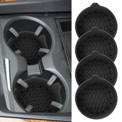 4Pcs Car Cup Mat Silicone Insert Car Cup Placemat Non-Slip Car Cup Protective Pad Heat Resistance Waterproof Car Coasters