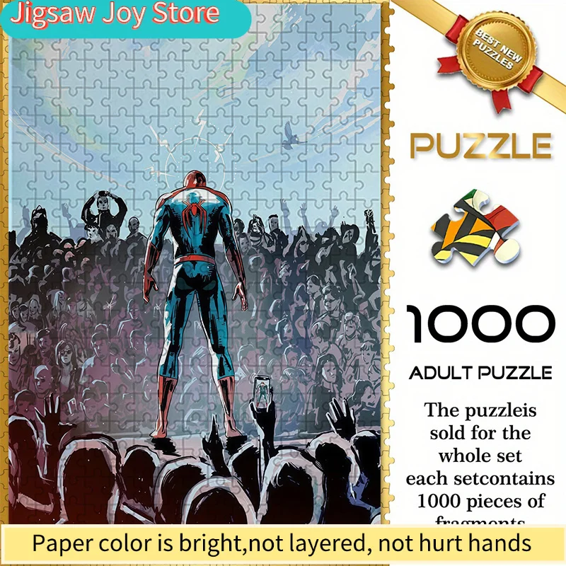 

Marvel Themed Seamless Jigsaw Puzzle Z10.18-72, Spider-Man Surrounded by Crowd - Durable Thickened DIY Puzzle, Adult Brain Tea