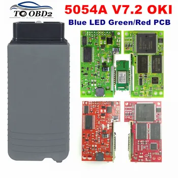Upgrade Red PCB V7.2 & Engineering V14 For VAG Cars 5054A AMB2300 Bluetooth OKI Full Chipset Perfectly Programming 5054 Blue LED