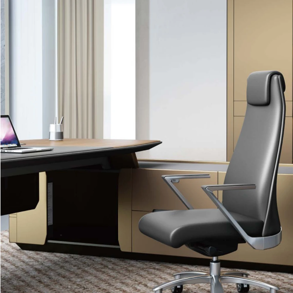 Solid Wood Modern Convertible Extendable Office Desk with Dynamic Lines and Bold Structural Design for Home and Office Spaces