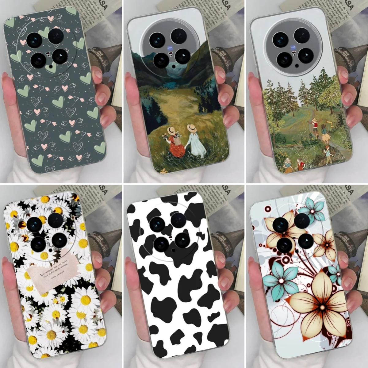 

Чехлы для телефонов Vivo X200 Ultra X200s 5G с красивым лесным узором, прозрачный силиконовый высококачественный пылезащитный защитный корпус