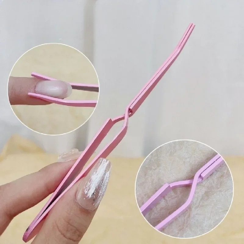 2pc Nail Art Shaping Tweezers Cross C Curve Sculpture Clip Nail Equipment Stainless Steel Quick Building Extension Tips Tweezers