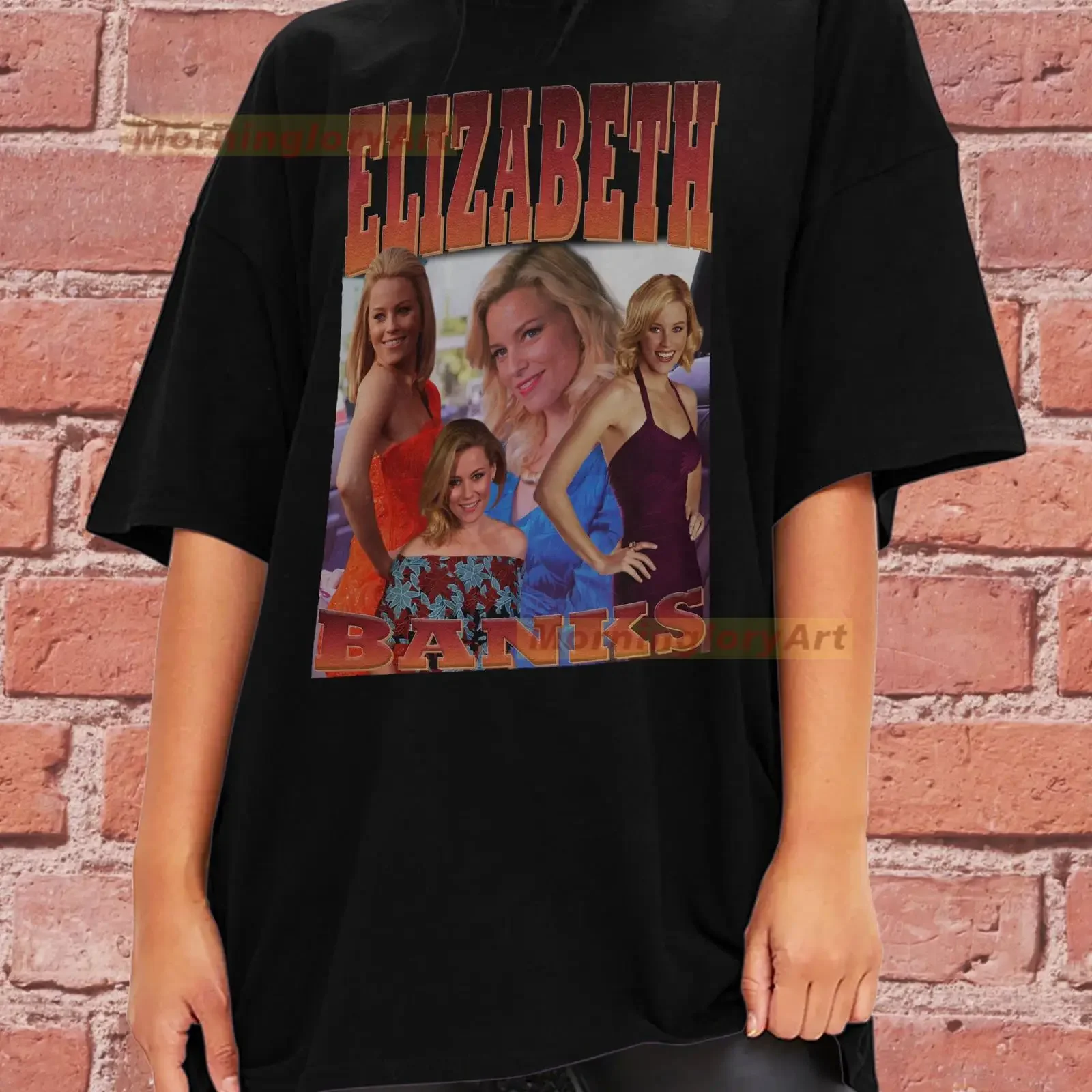 Elizabeth Banks T Shirt SweaT Sweater Cotton Clothing vintage Washed fashion Slightly Top For Everyday Wear homme Casual