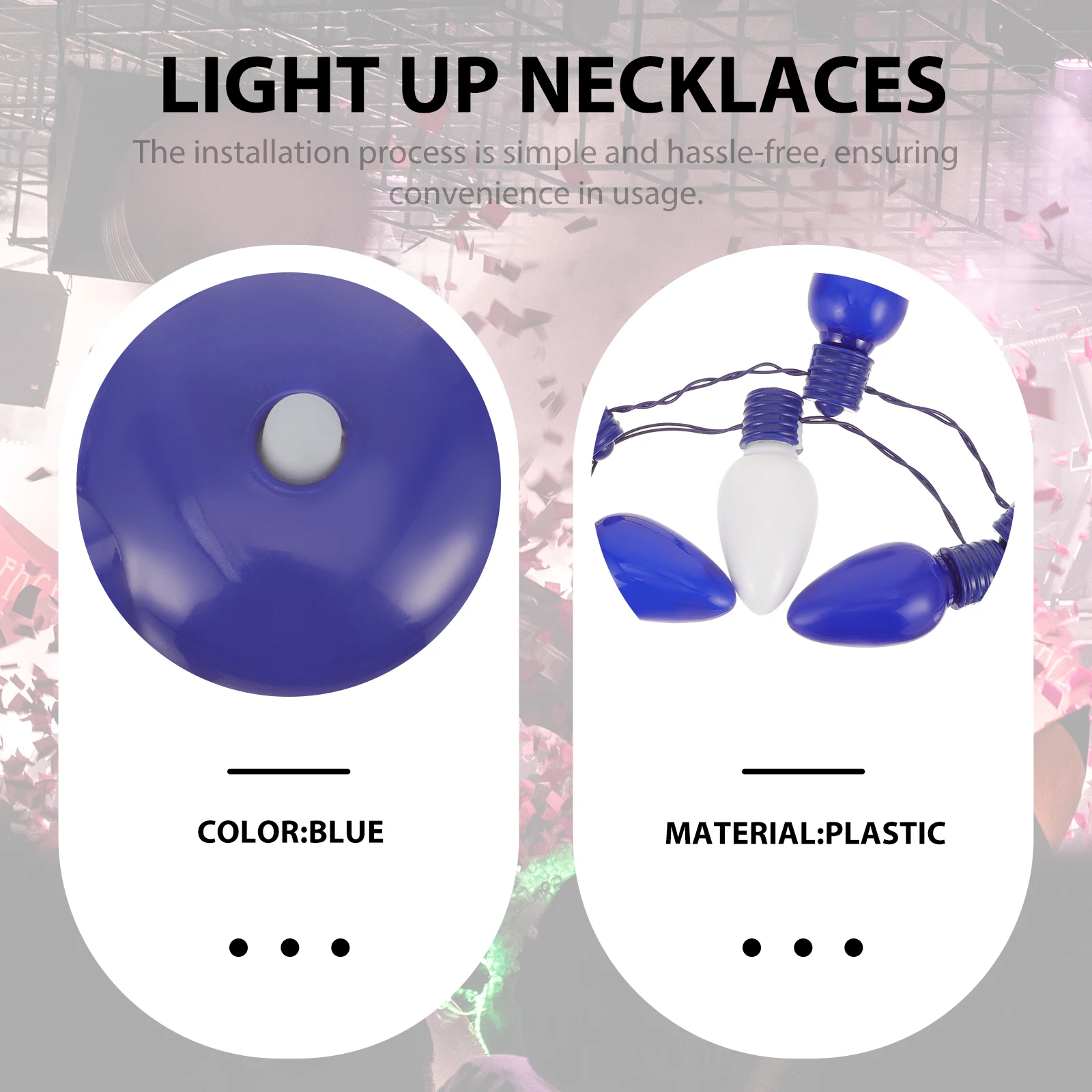 

Hanukkah LED Bulb Necklace Light Up Necklaces Decorative Bright Plastic Party Favor Hanukkah Decoration