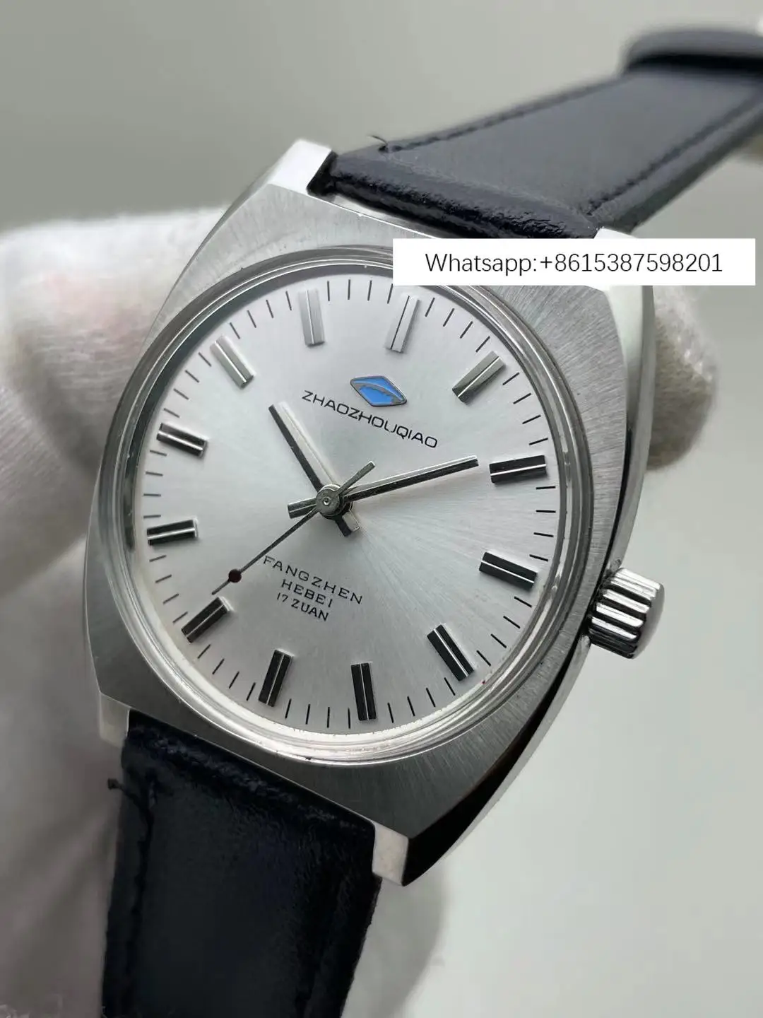 Quanxin, Shijiazhuang Watch Factory, Zhaozhouqiao Manual Mechanical Watch, White Plate BCC