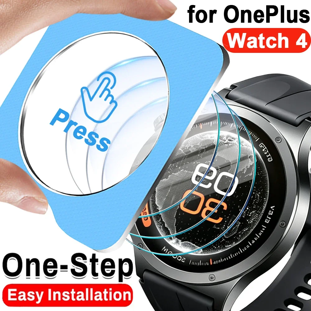 Tempered Glass with Auto Alignment Tool For OnePlus Watch 4 Hardness Anti-Scratch Film Screen Protector For OnePlus Watch 3 46mm