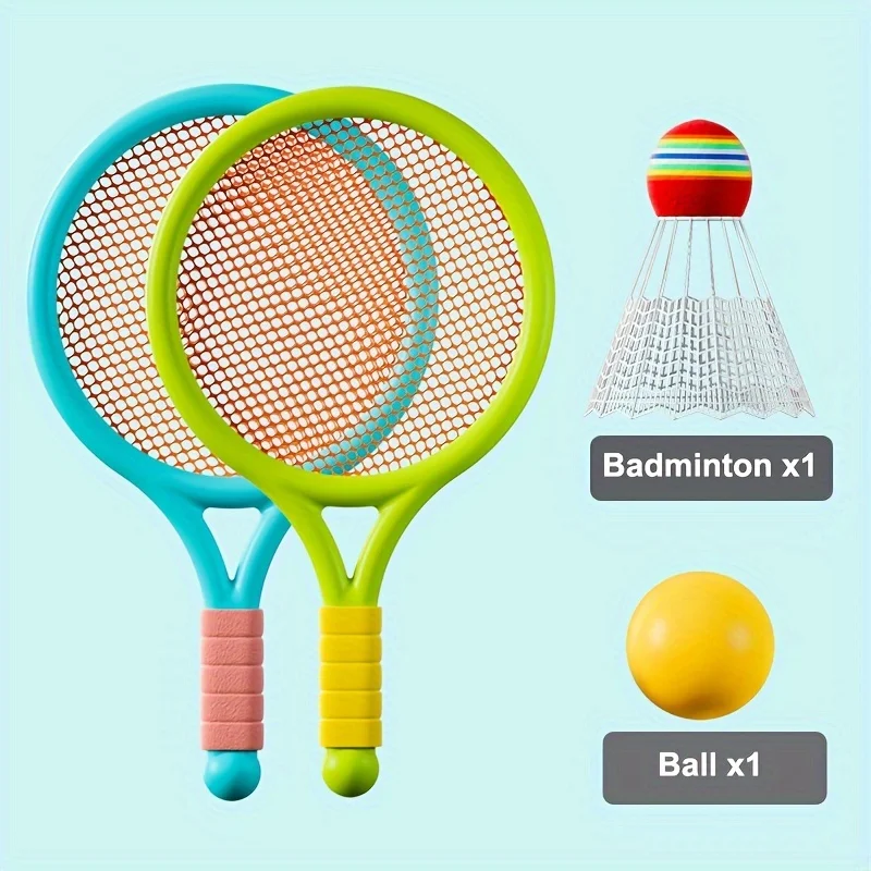 Conjunto de raquete de badminton infantil, jogo interativo pai-filho, esportes de lazer, tênis, brinquedo educativo, porta, ao ar livre