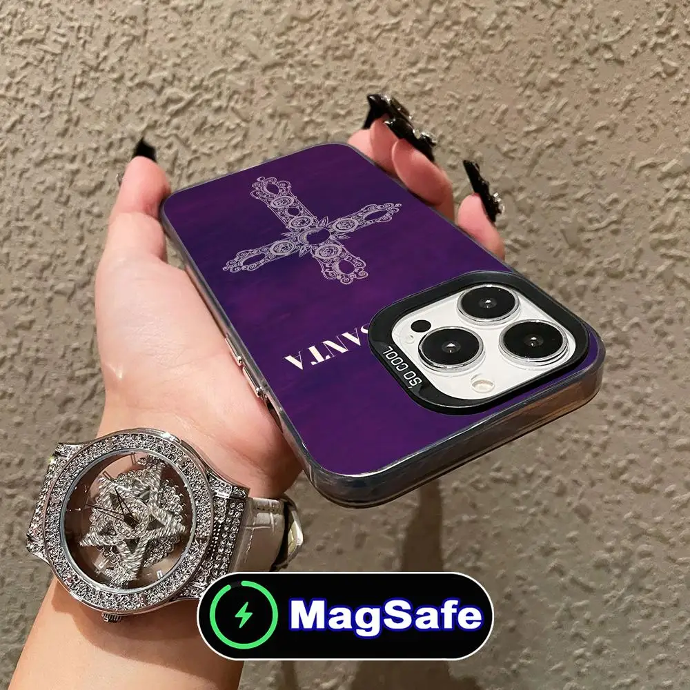 

Чехол для мобильного телефона Semana Santa для iPhone 16, 15, 14, 13, 12, 11 Pro Max Plus, полупрозрачный цветной чехол MagSafe, роскошный красивый чехол