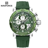 NAVIFORCE Luxury Fashion Quartz Watches Men’s Silicone Strap Sports Chronograph Wrist watches 5TM Waterproof Male Clock GIfts