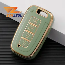 Funda para llave de coche con 3/4 botones, carcasa Fob para Kia, Hyundai, EQUUS, Optima, K5, Forte, Opirus, Rohens, Ix35, SOUL, SORENTO, MOHAVE, Borrego