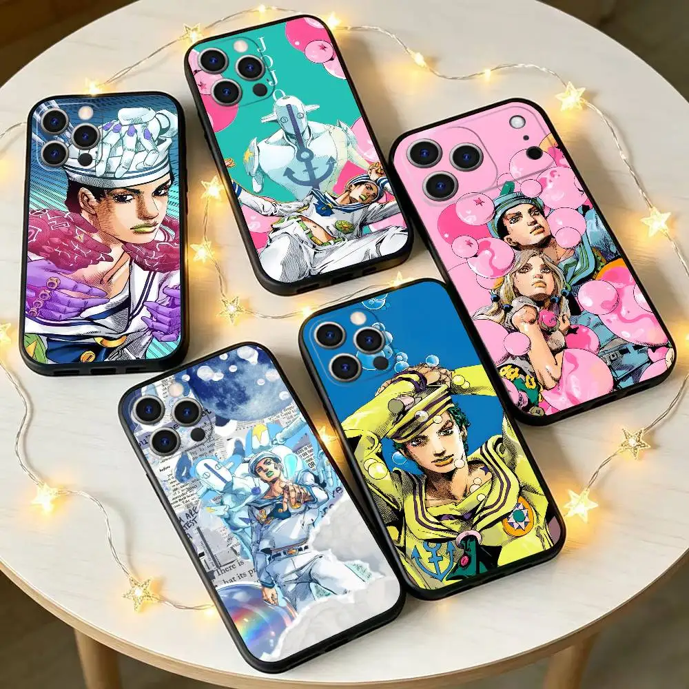 

JOJO8 j-Josuke h-Higashikata Phone Case Silicone Soft For IPhone 17 16 15 14 13 12 11 X XR Plus Pro Max Plus