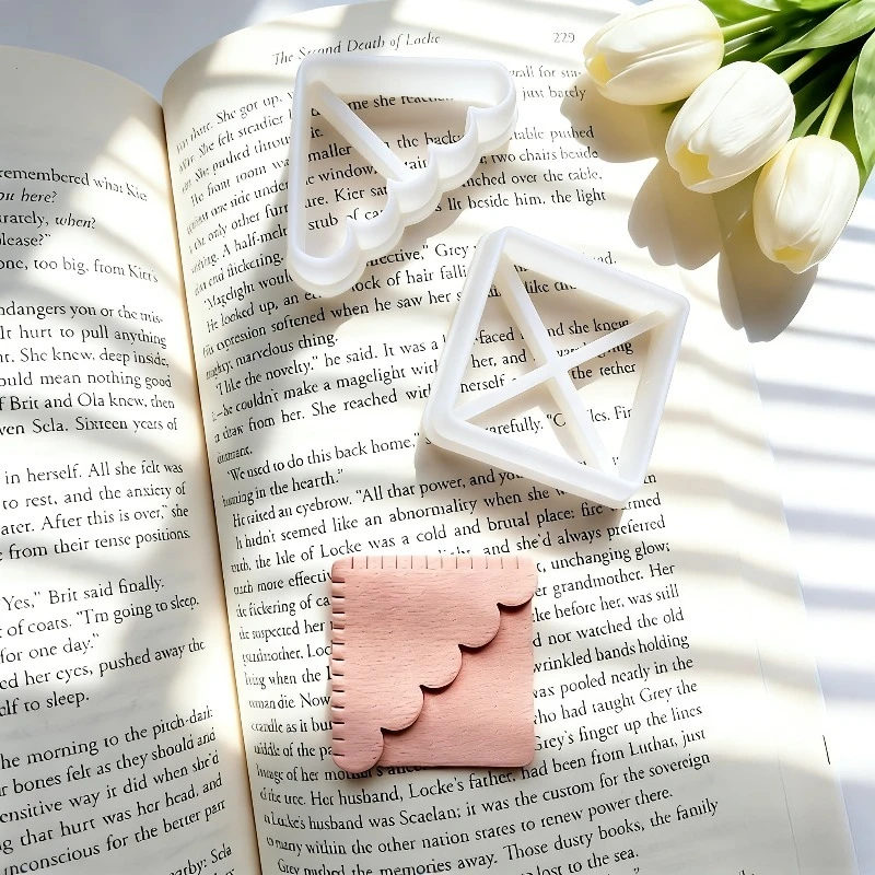 5Pcs/set  Polymer Clay Cutters Set for Jewelry Making Plastic Clay Molds with Sharp Blades for Earrings Pendants & Bookmarks