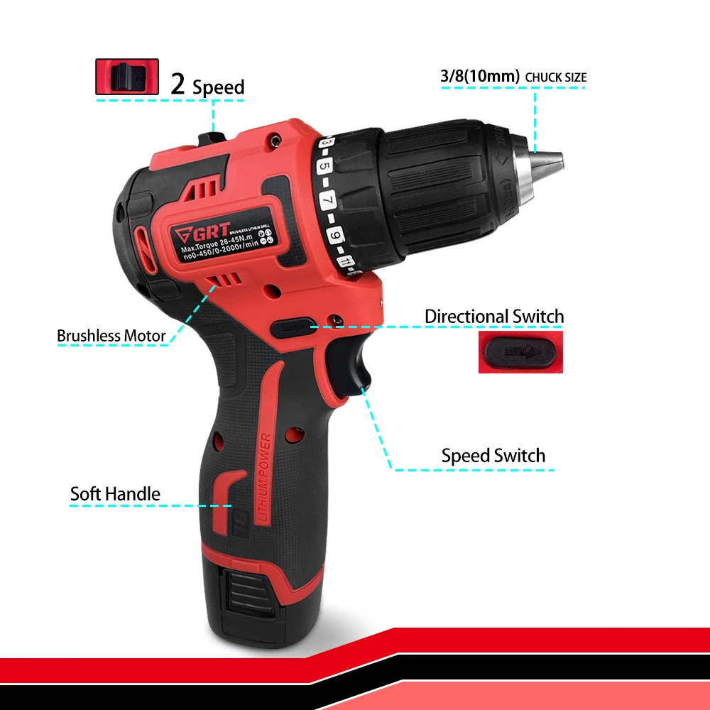 Rechargeable Electric Screwdriver 16.8V 1500mAh Li-ion Battery High Torque Manual LED Light Precision Screwdriver Power Tool