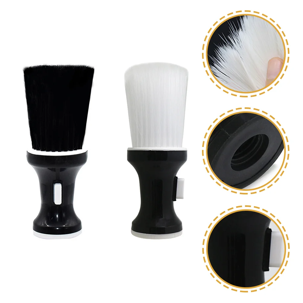 2 Pcs Body Powder Brush Barber for Hair Accesories Household Cleaning Brushes Neck Duster Cutting