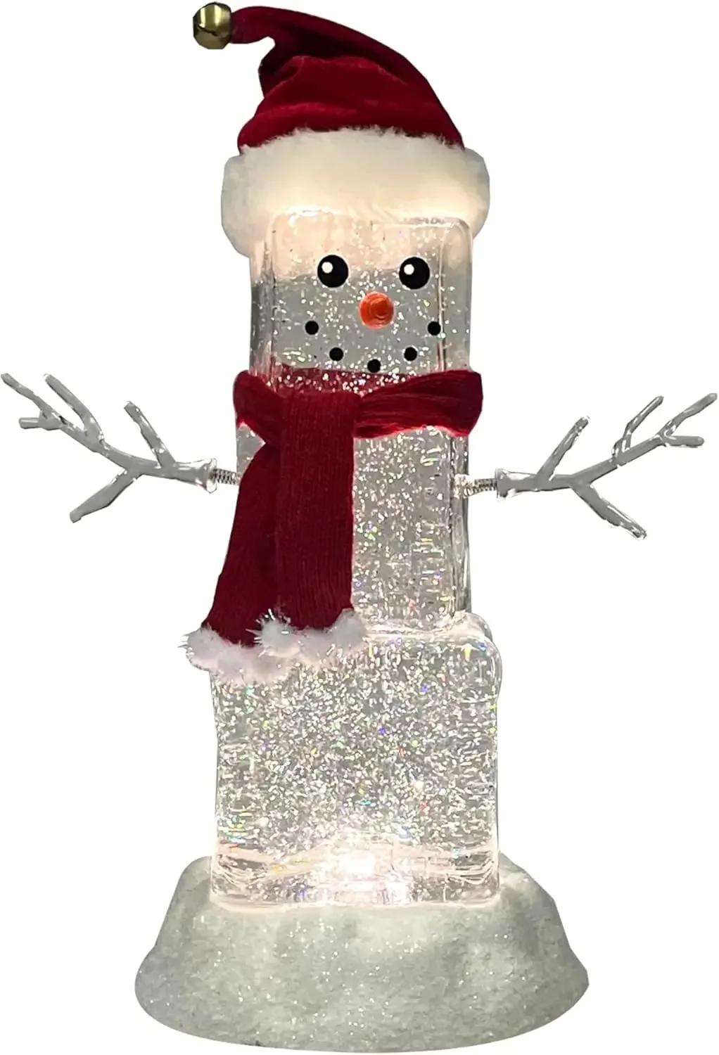 LED الاكريليك آيس كيوب ثلج تضيء بريق الغزل عيد الميلاد منضدية الديكور بطارية تعمل عطلة ديكور المنزل هدية