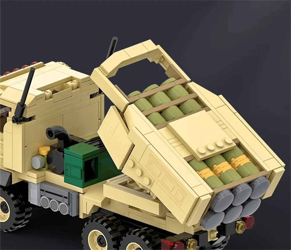 World War 2 WW2 Army Military Soldiers SAWT M142 High Mobility Artillery Rocket System Building Blocks Bricks Children\'S Toys