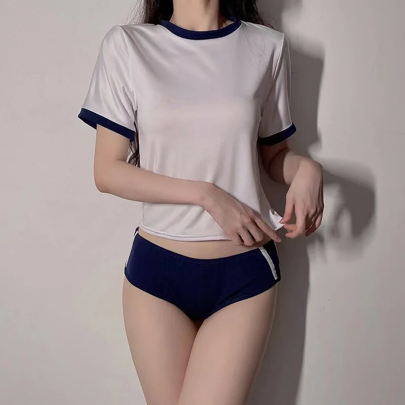 Japanese Slim Fit Gymnastics Uniform Cosplay Couple Fun Role Play Set Simple Campus Sport Apparel for Anime Themed Party - Image 5