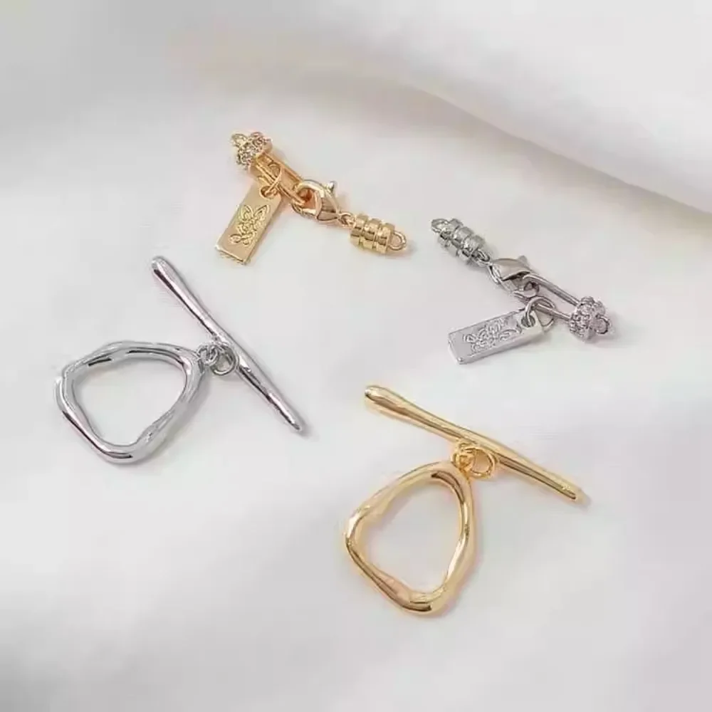 النحاس مطلي OT مشبك 14K مطلية بالذهب جراد البحر مشبك معلق زهرة لوحة نهاية اتصال مشبك Diy بها بنفسك اكسسوارات الديكور