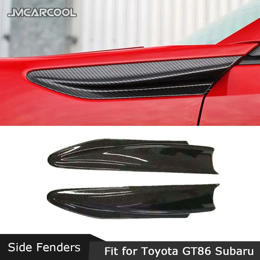 

JMCARCOOL Carbon Fiber Side Fender Fin Trim for Subaru BRZ Toyota GT86 2012 - 2019 Air Dam Vent Decoration Car Accessories