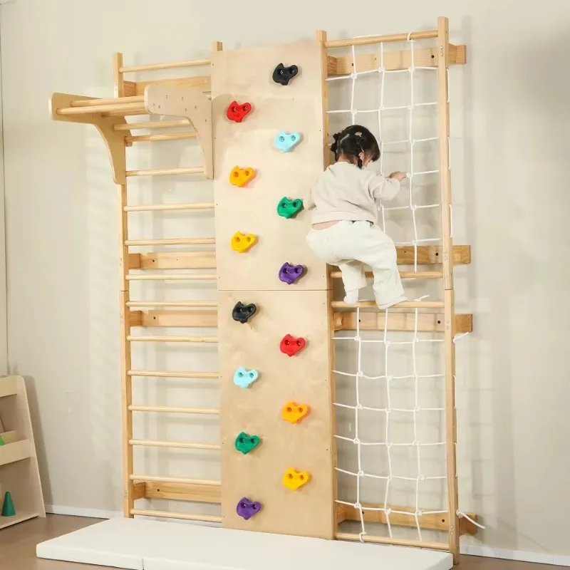 Wholesale 9 in 1 Indoor Playground Multiple Type Fun Climbing Frame Children Rock Climbing Walls
