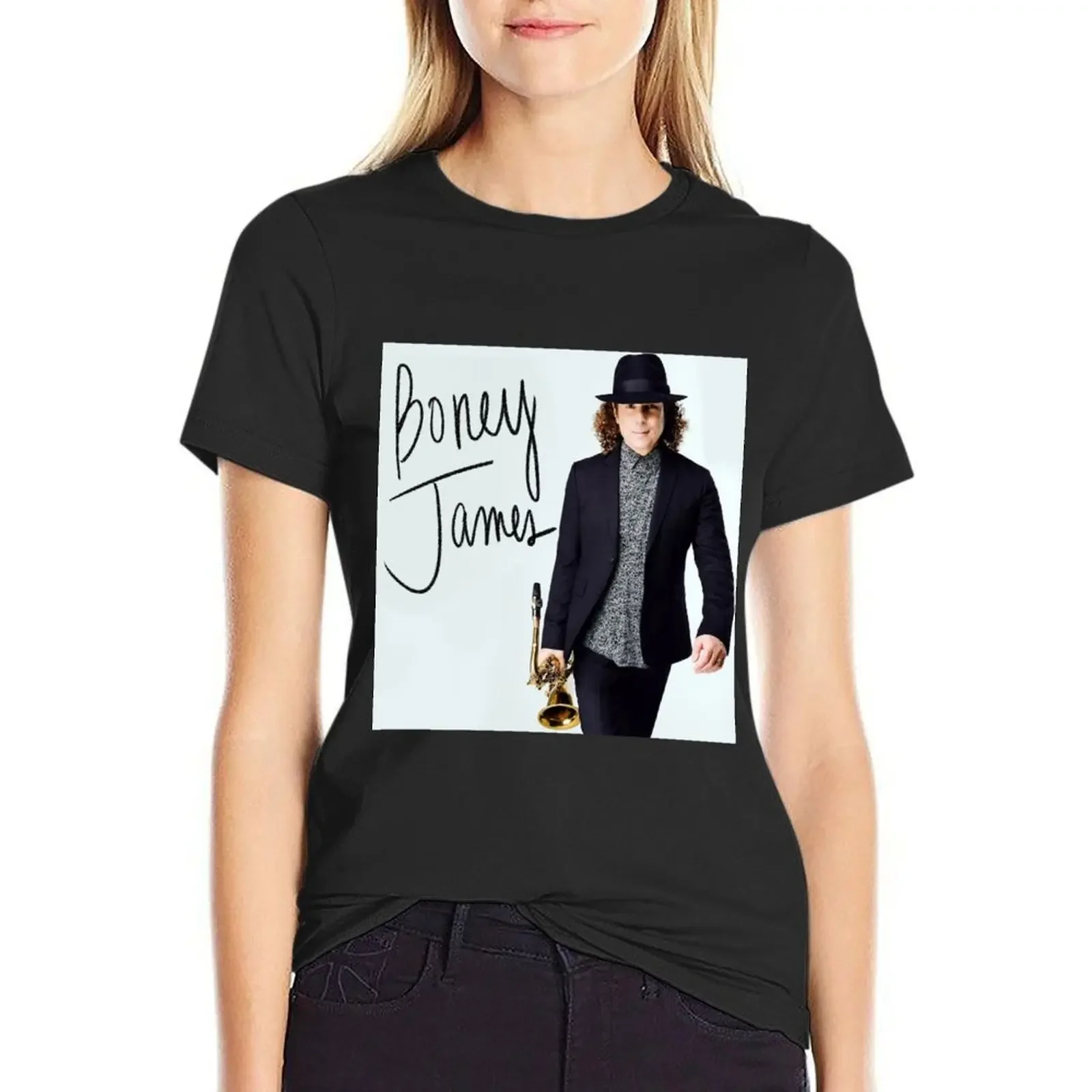 

boney jamesAmerican saxophonist, songwriter, and record producer T-Shirt aesthetic clothes plain western t shirts for Women