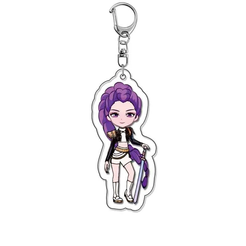 Anime kpop caçadores de demônios kawaii superstar zoe rumi mira chaveiro acrílico unters huntr/x bebê chaveiro caçador-x saco pingente 5cm