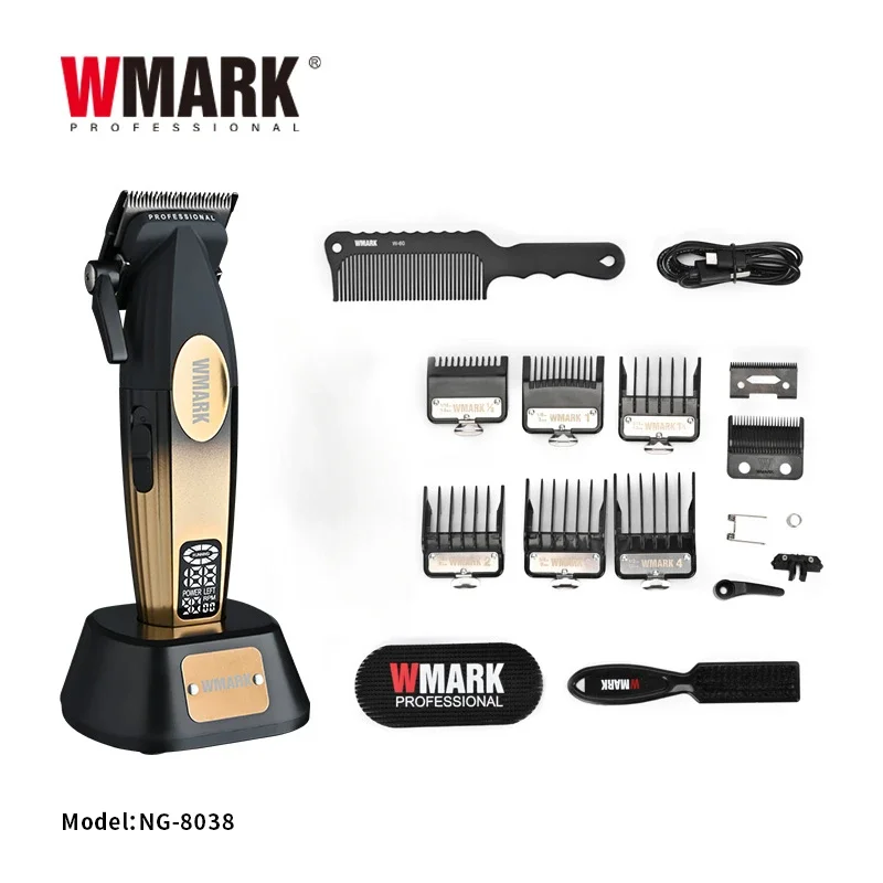 Cortadora de pelo WMARK NG-8038, cortadora eléctrica con cabezal de aceite para esculpir, gran oferta, salones de corte de pelo con carga, novedad de 2024