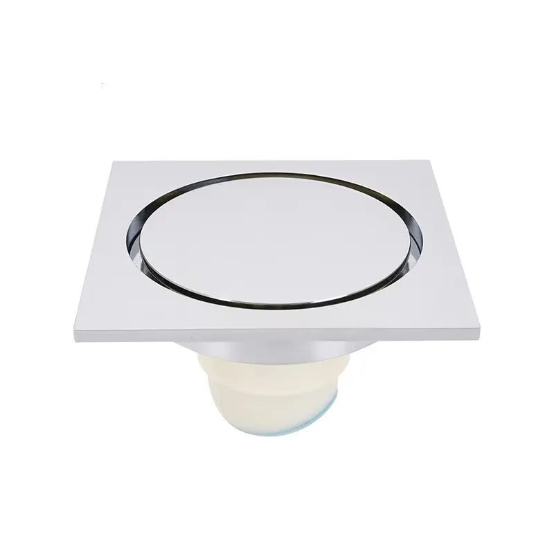 10x10cm   Floor Drain Brass Square Pop-up Floor Drain Floor Cover Shower Room Push Down Deodorant Bathtub Shower Drain