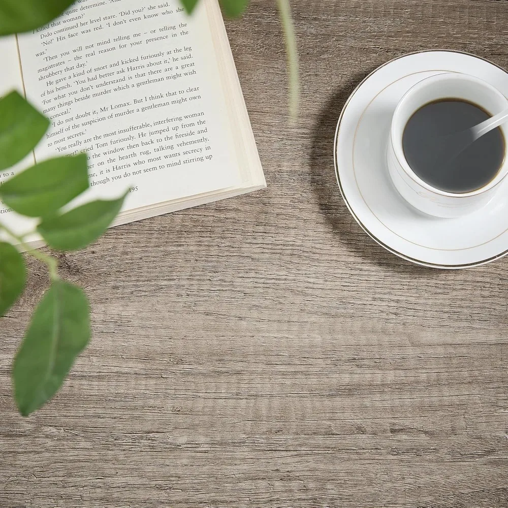 طاولة قهوة بطبقتين 39.5 بوصة مع رف تخزين، طاولة قهوة رمادية صناعية، سهلة التجميع، طاولات مركزية خشبية لغرفة المعيشة