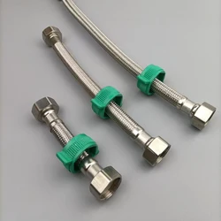 G1/2 stainless steel plumbing hose for toilet water heater, single cold faucet water inlet hose flexible connect pipe