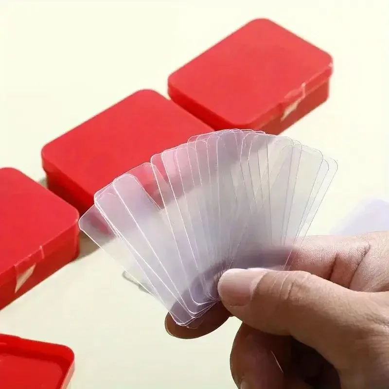 Fita dupla face reutilizável super forte, 60-300 peças, adesivo transparente à prova d'água para adesivos de parede, decoração de casa, artesanato