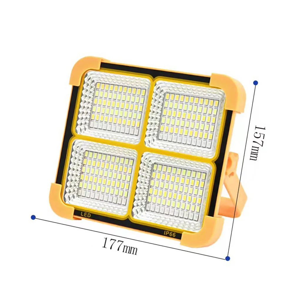 New Rechargeable Solar Flood Light Outdoor Portable LED Reflector Spotlight Rechargeable Projector Floodlight Construction Lamp