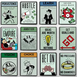 Alec Monopoly Inspiration Canvas Painting Successful Posters and Prints Art Print Mural Stock Market Money Home Wall Decoration