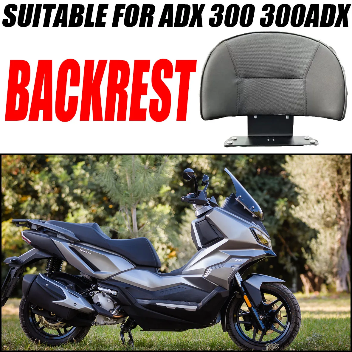 

Suitable for SYM ADX 300 300DX motorcycle passenger backrest Brand new