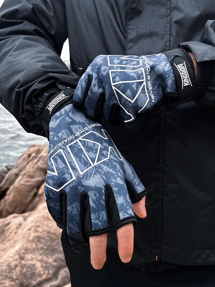 AliExpress NONE Kingdom Winter Fishing Gloves L XL XXL Outdoor 3-Finger Cut Men'S And Women'S Non-Slip Cycling Running Sports Fishing Apparel