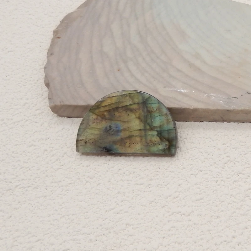 

Natural Labradorite Stone Double Holes Pendant Bead 35x22x3mm 5.7g Handmade Unique Jewelry - Necklace Accessories