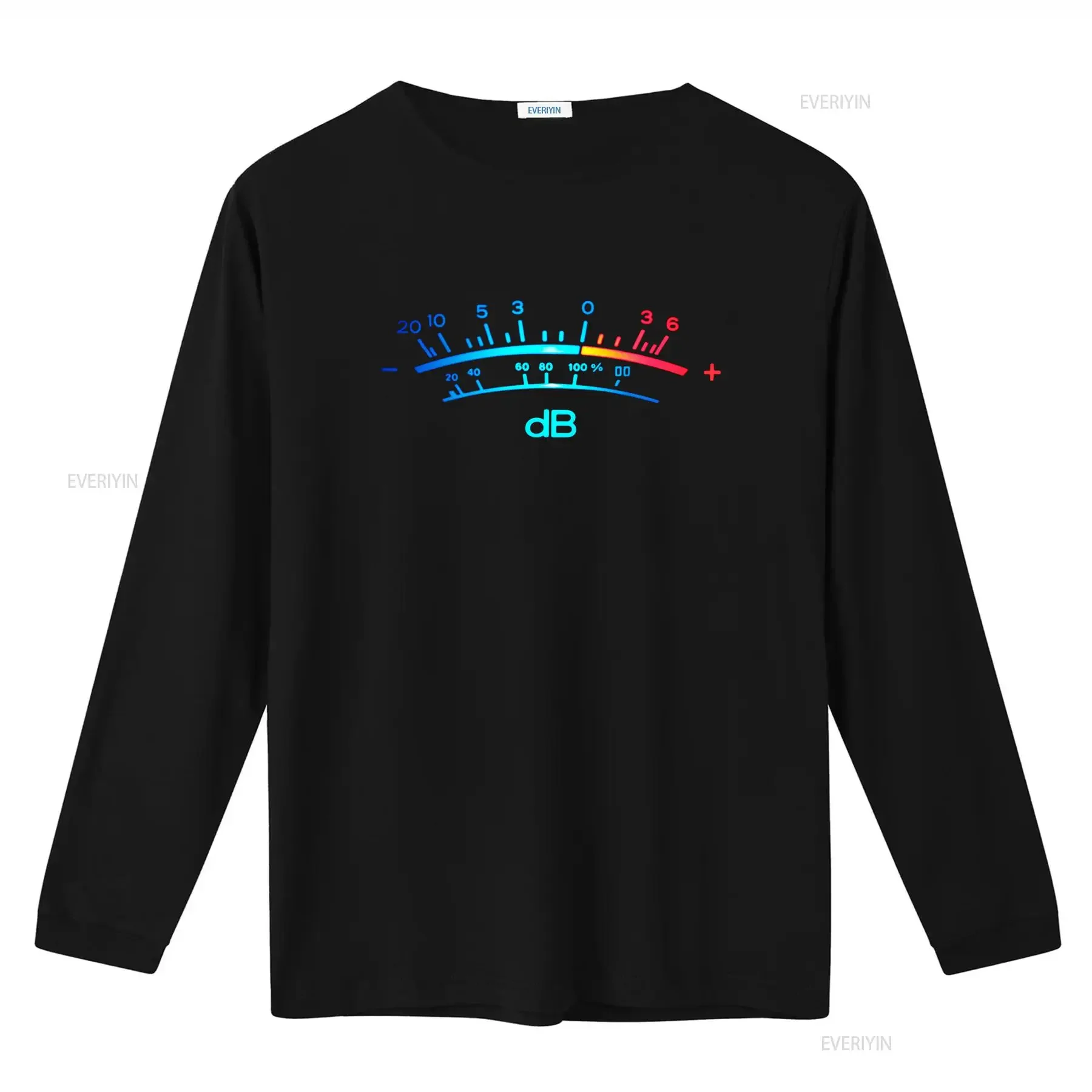 DB Meter II Men's T Shirt Retro Radio Cassette VU Tape Decibel Music Bass Design vintage Washed Soft Stretched homme - view 2