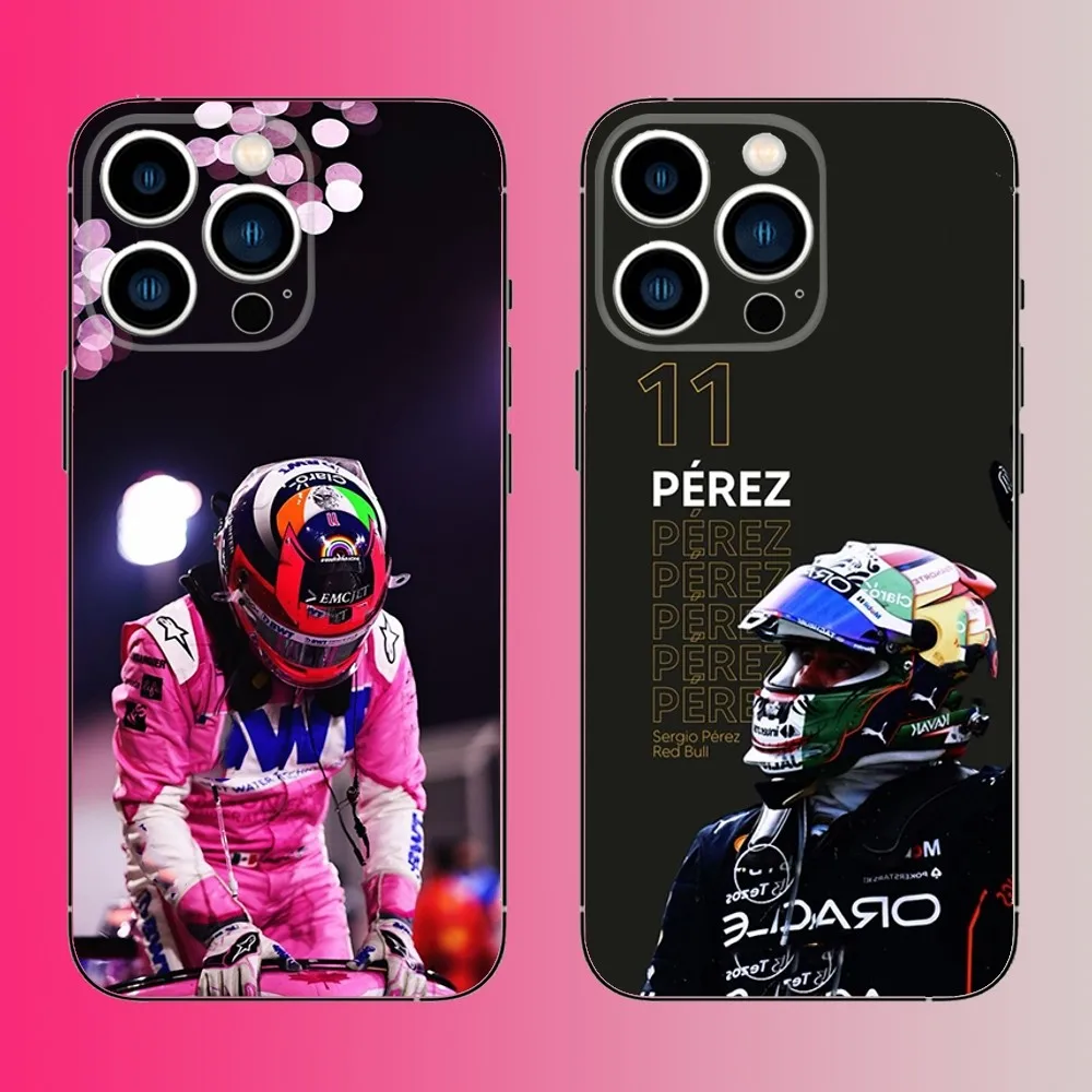 

F1 11 Checo S-Sergio P-Perez Phone Case For iPhone 16,15,14,13,12,11,Pro,Max,Plus,Mini,X,XS,XR,8,7,6,S,SE Soft Black Case