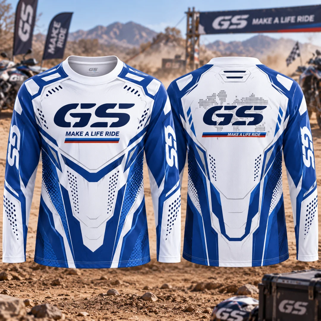 GS Adventure Motocross Jersey Men Breathable Long Sleeve Dirt Bike Shirt Off-road Motorcycle Racing Riding Gear Men's Clothing