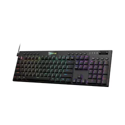 Redragon-Horus RGB Teclado Mecânico, Jogos com Fio, Low Profile Keycaps, Interruptor Vermelho, Software Pro Suportado, K619