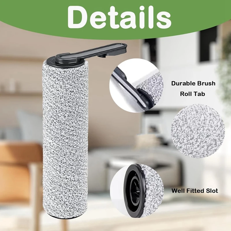 بكرات فرشاة بديلة ومرشحات HEPA للمكنسة الكهربائية اللاسلكية Tineco Floor ONE S5/Floor One S5 Pro 2