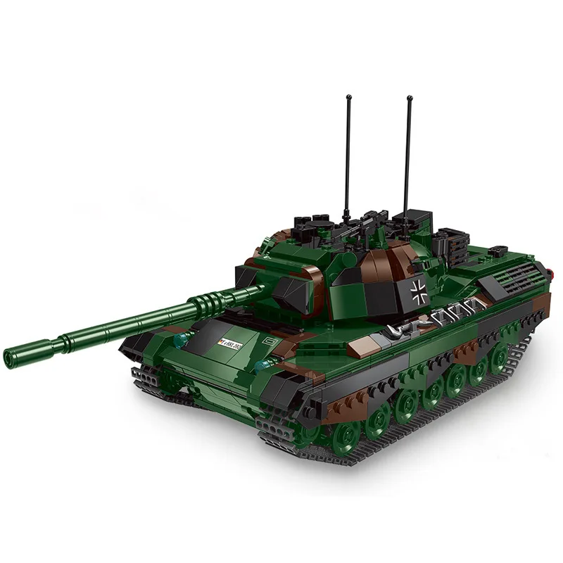 

GU035 Military Series Kampfpanzer Leopard 1 Tank Building Blocks Germany Tank Bricks Weapons Soldiers Children Kids Toys Gifts