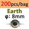 200 piezas de TIERRA de 8 mm