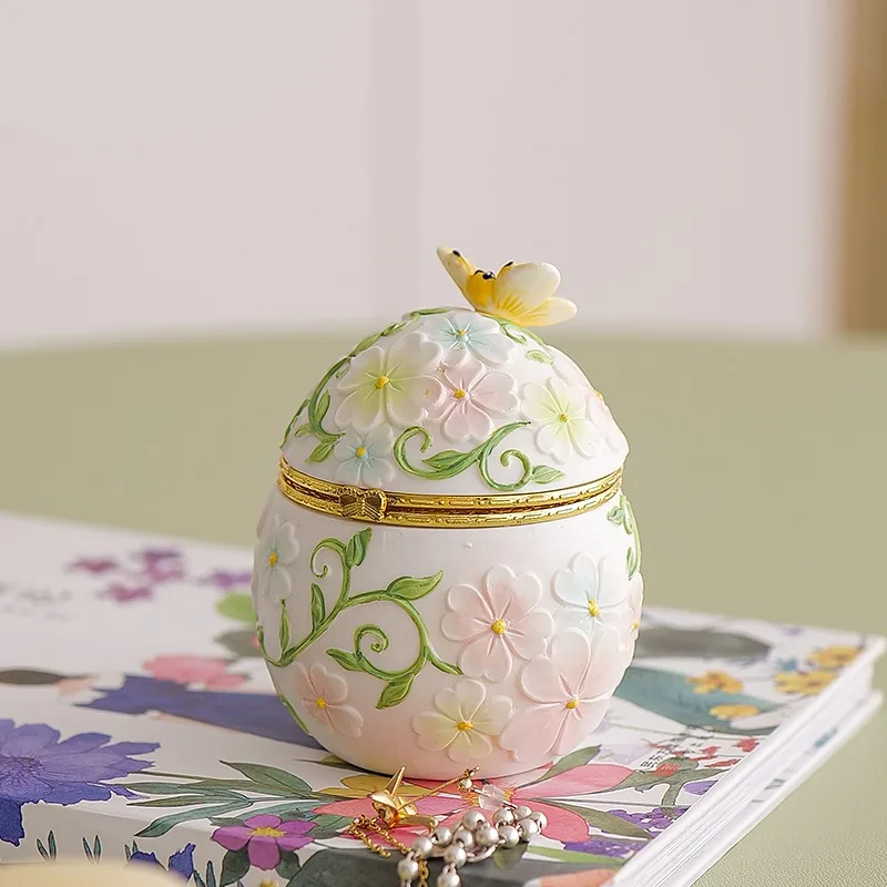 

Ceramic Storage Jar, Bee Ceramic Jewelry Necklace, Jewelry Box, Handmade Decorative Ornament, Home Storage Box